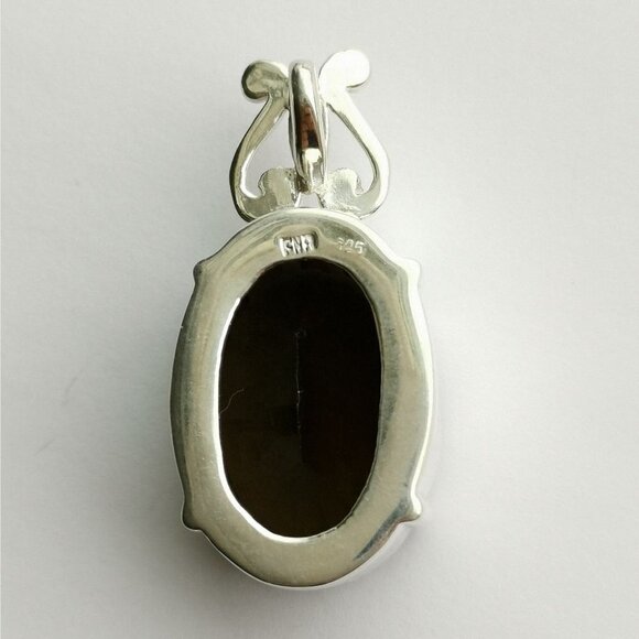 NEW fancy cut Smokey Topaz Smoky Quartz pendant necklace - Picture 9 of 10